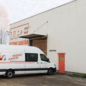 Firmengelände der TPE GmbH Großhandel Heizung Sanitär in Wiedemar/ OT Zwochau